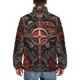 Down-Padded Puffer Jacket Gothic Futurism Artwork