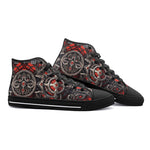 High-Top Canvas Shoes Gothic Futurism Artwork