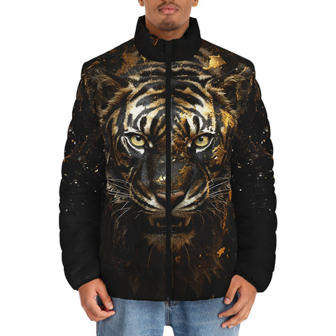 Down-Padded Puffer Jacket Tiger Molten Gold