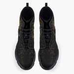 Casual Leather Chunky Boots Tiger Molten Gold