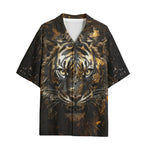 Hawaiian Shirt Tiger Molten Gold