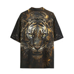 Hawaiian Shirt Tiger Molten Gold