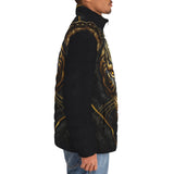 Down-Padded Puffer Jacket Black and Golden Tiger Face