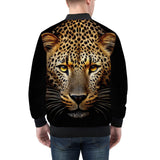 Bomber Jacket Golden Leopard Print