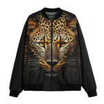 Bomber Jacket Golden Leopard Print