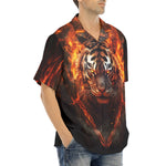 Hawaiian Shirt Tiger with Flames