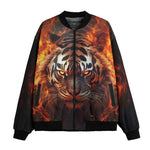 Bomber Jacket Tiger with Flames