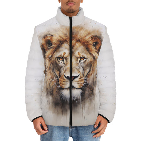 Down-Padded Puffer Jacket Watercolor Lion