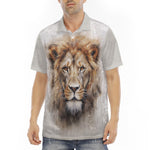 Men's Polo Shirt Watercolor Lion