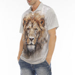 Men's Polo Shirt Watercolor Lion