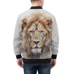 Bomber Jacket Watercolor Lion