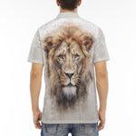 Men's Polo Shirt Watercolor Lion