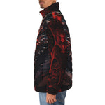 Down-Padded Puffer Jacket Dragon with Red Eyes