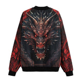 Bomber Jacket Dragon with Red Eyes