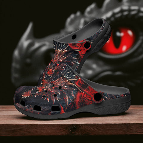 Classic Clogs Dragon with Red Eyes