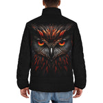 Down-Padded Puffer Jacket Black Red Owl Head