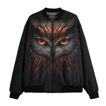 Bomber Jacket Black Red Owl Head