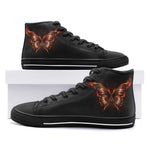 High-Top Canvas Shoes Fire Butterfly
