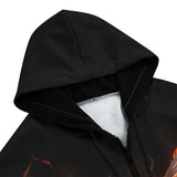 Men's Zip Up Hoodie Fire Butterfly