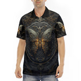 Men's Polo Shirt Gothic Metal Butterfly