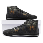 High-Top Canvas Shoes Gothic Metal Butterfly