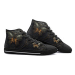 High-Top Canvas Shoes Gothic Metal Butterfly