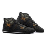 High-Top Canvas Shoes Gothic Metal Butterfly