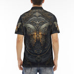 Men's Polo Shirt Gothic Metal Butterfly