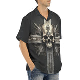 Hawaiian Shirt Skull with Cross