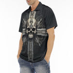 Men's Polo Shirt Skull with Cross