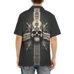 Hawaiian Shirt Skull with Cross