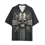 Hawaiian Shirt Skull with Cross