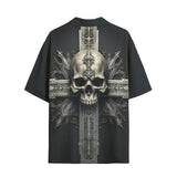 Hawaiian Shirt Skull with Cross