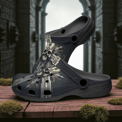 Classic Clogs Skull with Cross