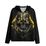 Men's Zip Up Hoodie Skull with Snake