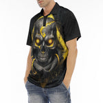 Men's Polo Shirt Skull with Snake