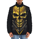 Down-Padded Puffer Jacket Golden Skull with Snake