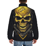 Down-Padded Puffer Jacket Golden Skull with Snake