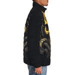 Down-Padded Puffer Jacket Golden Skull with Snake