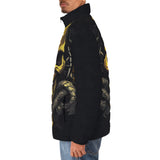 Down-Padded Puffer Jacket Golden Skull with Snake
