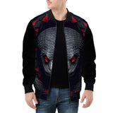 Bomber Jacket Black and Red Snake