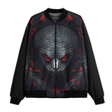 Bomber Jacket Black and Red Snake