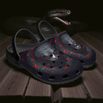 Classic Clogs Black and Red Snake