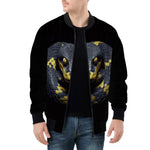 Bomber Jacket Black and Yellow Snake