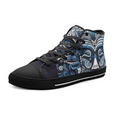 High-Top Canvas Shoes Tribal Aztec Mask Artwork
