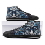 High-Top Canvas Shoes Tribal Aztec Mask Artwork