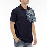 Men's Polo Shirt Tribal Aztec Mask Artwork