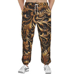 Men's Sweatpants Bronze Ornate Pattern