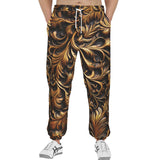 Men's Sweatpants Bronze Ornate Pattern