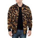 Bomber Jacket Bronze Ornate Pattern